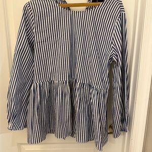 Pomander place blue and white blouse